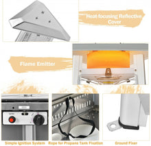 Load image into Gallery viewer, Heavy Duty Tip Protection Stainless Steel Triangular Pyramid Safe Propane Patio Heater 42,000 BTU | With Wheels | Flameout Protection