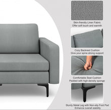 Load image into Gallery viewer, Heavy Duty Elegant 3-Seater Sectional Sofa Couch With Armrests | Storage Compartment | Metal Legs | Easy Assembly | Holds 1980Lbs | Linen or Leather Fabric