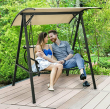 Load image into Gallery viewer, Super Elegant 2 Person Patio Swing With Weather Resistant Glider | Adjustable Canopy