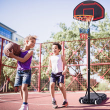 Load image into Gallery viewer, Super Cool 5-Level Adjustment Height Basketball Net Hoop Stand For Kids | 5.1-6.9FT | Heavy Duty Net | Wheels | Indoor | Outdoor