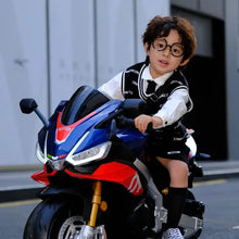 Load image into Gallery viewer, 2025 Licensed XL Aprilia RSV4 12V Super Motorcycle 2 Seater Kids Ride On | LED Lights | Rubber Wheels | Racing Bike
