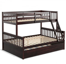 Load image into Gallery viewer, Very Cool Modern & Elegant Twin Over Convertible Bunk Bed With Twin Trundle | Guard Rails | Ladder | Rolling Wheels