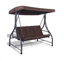 Load image into Gallery viewer, Super Elegant 3 Person Outdoor Patio Swing Hammock With Adjustable Tilt Canopy | 5 Colours | Soft Cushions | Heavy Duty | Holds 530lbs