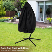 Load image into Gallery viewer, 2025 Heavy Duty Patio Hanging Egg Chair With Stand | Soft Cushion | Headrest Pillow | Waterproof Cover | Folding Basket | Water Resistant | Holds 330lbs