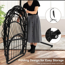Load image into Gallery viewer, 2025 Heavy Duty Patio Hanging Egg Chair With Stand | Soft Cushion | Headrest Pillow | Waterproof Cover | Folding Basket | Water Resistant | Holds 330lbs