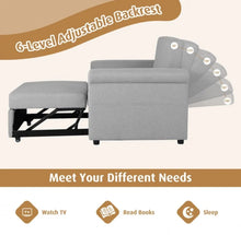 Load image into Gallery viewer, Heavy Duty Modern & Elegant 3-in-1 Pull-Out Convertible Adjustable Reclining Sofa Couch Bed | 6 Side Pockets | Smooth Wheels | High Quality Material