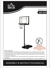 Load image into Gallery viewer, Adjustable 5-6.5 Feet Heavy Duty Basketball Hoop Net With Stand / Wheels For Kids | Age Group 3-12 Approx