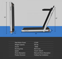 Load image into Gallery viewer, Heavy Duty Modern 2.25HP 2-in-1 Foldable Walking Pad Treadmill With Dual Display | App Control | Space Saver | Quiet Motor | High Performance Speaker | Remote Control