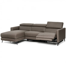 Load image into Gallery viewer, Heavy Duty Elegant Comfortable Leather Air Power Reclining Sectional Sofa Couch With Adjustable Headrests | Electric Recliner | Modern
