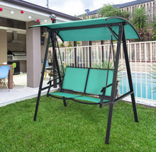 Load image into Gallery viewer, Super Elegant 2 Person Patio Swing With Weather Resistant Glider | Adjustable Canopy