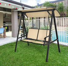 Load image into Gallery viewer, Super Elegant 2 Person Patio Swing With Weather Resistant Glider | Adjustable Canopy