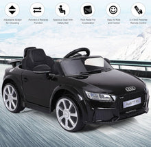 Load image into Gallery viewer, 2025 Licensed Audi TT RS Ride On Car Upgraded | 12V | 1 Seater | Music | Seat Belt | LED Lights | Remote