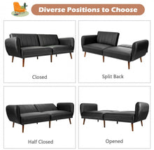 Load image into Gallery viewer, Elegant Space Saving 4 Adjustable Settings Heavy Duty 3-Seater Convertible Sofa Couch Bed With Adjustable Backrest