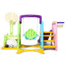 Load image into Gallery viewer, Super Fun 6-in-1 Playground Set | Basketball | Slide | Swing | Soccer | Ring Toss