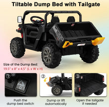 Load image into Gallery viewer, 2025 Upgraded 24V Dump Truck Kids Ride On Car | Up To 8-10KPH | 2 Seater | Switch For Dump Bed | Open Tailgate | Music | 2 Of 20000 RPM Motors | Remote