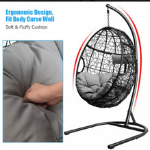 Load image into Gallery viewer, Outdoor / Indoor Patio Egg Swing Chair W/ Stand, Cushion, Pole, Basket - Heavy Duty Chair | Very Comfy Cushions | Hammock | Comes In 2 Colours | Holds 250lbs