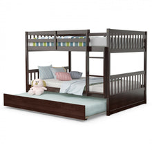 Load image into Gallery viewer, Heavy Duty Full Over Bunk Bed  Platform Bed With Solid Ladder | Sturdy Pine Wood Frame | 2 Full Bunk Beds In 1