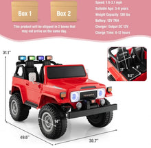 Load image into Gallery viewer, 2025 Upgraded 12V Licensed 2 Seater Toyota FJ40 12V Ride On Car | Colourful Lights | Seatbelt | Storage| 2 Speeds | 14” Tires | Upgraded Shocks | Remote