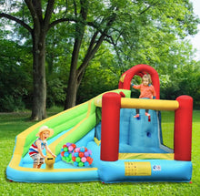 Load image into Gallery viewer, Super Fun 6-in-1 Inflatable Bouncy House Upgraded With Climbing Wall | Basketball Hoop | With 480W Blower | Carry Bag | Hose Kit | Repair Kit | Water Park