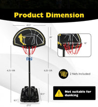 Load image into Gallery viewer, Super Cool Adjustable Basketball Net Hoop Set 4.25-10FT | Heavy Duty | 2 Nets | Shatterproof Backboard | Indoor | Outdoor
