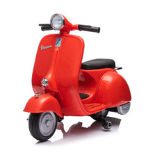 Load image into Gallery viewer, Super Cool Elegant 2025 Vespa Kids Ride On Car Motorcycle Vespa 1 Seater Scooter 12V | Music | USB Ready | LED Lights