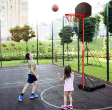 Load image into Gallery viewer, Black & Red Super Cool Portable Basketball Net Hoop With Wheels & Backboard | Adjustable Height | 5FT-7Ft | Heavy Duty | Sturdy Base