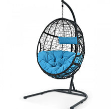 Load image into Gallery viewer, Outdoor / Indoor Patio Egg Swing Chair W/ Stand, Cushion, Pole, Basket - Heavy Duty Chair | Very Comfy Cushions | Hammock | Comes In 2 Colours | Holds 250lbs