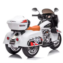 Load image into Gallery viewer, Super Cool 2025 Three-Wheeled Motorcycle Ride On Car | 12V | 2 Speeds | Lights | Music | Storage | Ages 3-8