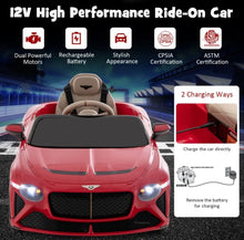 Load image into Gallery viewer, 2025 Licensed 12V Bentley Bacalar Ride On Car 1 Seater Upgraded | Seatbelt | Push To Start Button | Music | Lights | Remote