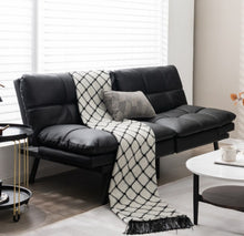 Load image into Gallery viewer, Very Elegant Modern Heavy Duty Convertible Memory Foam Futon Sofa Bed Couch With Adjustable Armrest