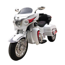 Load image into Gallery viewer, Super Cool 2025 Three-Wheeled Motorcycle Ride On Car | 12V | 2 Speeds | Lights | Music | Storage | Ages 3-8