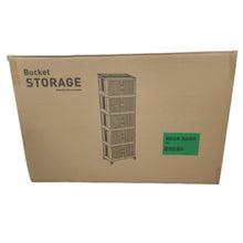 Load image into Gallery viewer, Elegant Upgraded 5 Tier Stackable Storage Shelf XL Collapsible Closet Organizer Transparent Storage Boxes |  Wheels | Home, Kitchen, Bedroom, Closet Etc