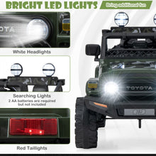 Load image into Gallery viewer, 2025 Licensed Toyota FJ Cruiser 12Volt 2 Seater Upgraded Kids Ride On Car / Truck | Lights | Suspension | Push To Start | Horn | Music | Remote