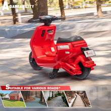 Load image into Gallery viewer, Super Cool 2025 Kids Electric Vespa Style Scooter Car, Upgraded 12V | 1 Seater Motorcycle | MP3 | Ages 2-8