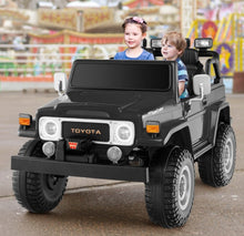 Load image into Gallery viewer, 2025 Upgraded 12V Licensed 2 Seater Toyota FJ40 12V Ride On Car | Colourful Lights | Seatbelt | Storage| 2 Speeds | 14” Tires | Upgraded Shocks | Remote