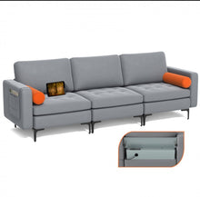 Load image into Gallery viewer, Heavy Duty Elegant & Modern Very Comfortable 3-Seater Sofa Couch With USB Socket Ports, Side Storage Pocket | Beautiful Armrest | Side Bolsters | Thick Cushions