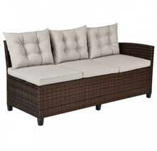 Load image into Gallery viewer, Elegant Comfortable Heavy Duty 3-Piece Hand-Woven Rattan, Wicker Outdoor Patio Sofa Furniture Set With Dining Table
