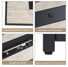 Load image into Gallery viewer, Elegant & Classy 9 Piece Set Outdoor Patio Furniture Set With 42 Inch Propane Fire Pit Table | Heavy Duty | Cover | Storage | In 6 Colours