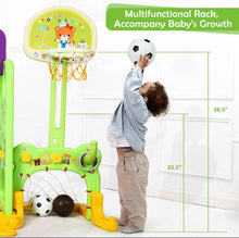 Load image into Gallery viewer, Super Fun 6-in-1 Playground Set | Basketball | Slide | Swing | Soccer | Ring Toss