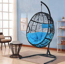 Load image into Gallery viewer, Outdoor / Indoor Patio Egg Swing Chair W/ Stand, Cushion, Pole, Basket - Heavy Duty Chair | Very Comfy Cushions | Hammock | Comes In 2 Colours | Holds 250lbs