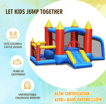 Load image into Gallery viewer, Super Cute & Colourful Inflatable Kids Bouncy Slide Jumping Castle House With 740W Blower | Indoor / Outdoor,Basketball,Football,Ball Pit,Carry Bag
