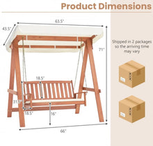 Load image into Gallery viewer, Heavy Duty Comfortable Patio Outdoor 2-Seater Swing Bench | Heavy Duty Frame | Sturdy Metal Hanging Chains | Porch Canopy Swing | Waterproof