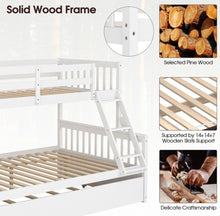 Load image into Gallery viewer, Very Cool Modern & Elegant Twin Over Convertible Bunk Bed With Twin Trundle | Guard Rails | Ladder | Rolling Wheels