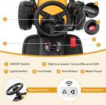 Load image into Gallery viewer, New 2025 Upgraded 12V Kids Ride On Car 1 Seater Excavator With Adjustable Arm & Bucket | Music | Push To Start | Remote