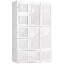 Load image into Gallery viewer, Beautiful Heavy Duty  Portable Closet | Foldable Wardrobe Storage | Clothing Organizer |  Magnetic Doors | 11 Doors 2 Hangers