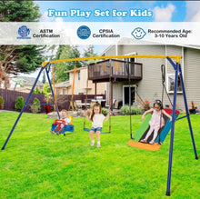 Load image into Gallery viewer, Super Fun Play Set Playground For Kids | 3 Different Swings: Belt Swing, Swing Seat, Platform Swing | Heavy Duty