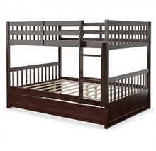 Load image into Gallery viewer, Heavy Duty Full Over Bunk Bed  Platform Bed With Solid Ladder | Sturdy Pine Wood Frame | 2 Full Bunk Beds In 1