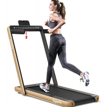Load image into Gallery viewer, Heavy Duty Modern 2.25HP 2-in-1 Foldable Walking Pad Treadmill With Dual Display | App Control | Space Saver | Quiet Motor | High Performance Speaker | Remote Control