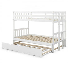 Load image into Gallery viewer, Heavy Duty Modern 4-in-1 Design Twin Pull-Out Bunk Bed With Trundle Wooden Ladder | High Guardrail | Sturdy Bed Board