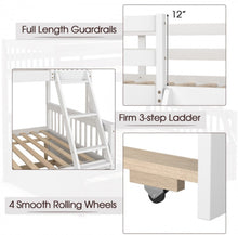 Load image into Gallery viewer, Very Cool Modern & Elegant Twin Over Convertible Bunk Bed With Twin Trundle | Guard Rails | Ladder | Rolling Wheels